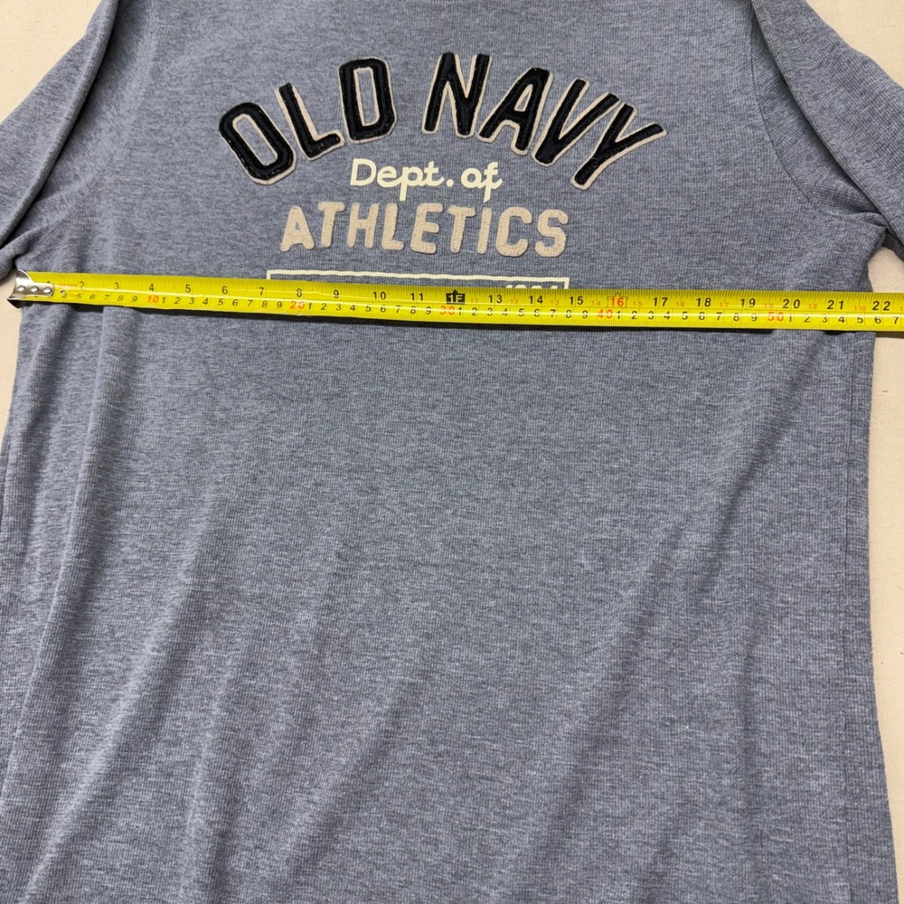 Old Navy Mens XXL Long Sleeve Dept of Athletics Graphic Waffle Tee Gray 1994 - Picture 5 of 9